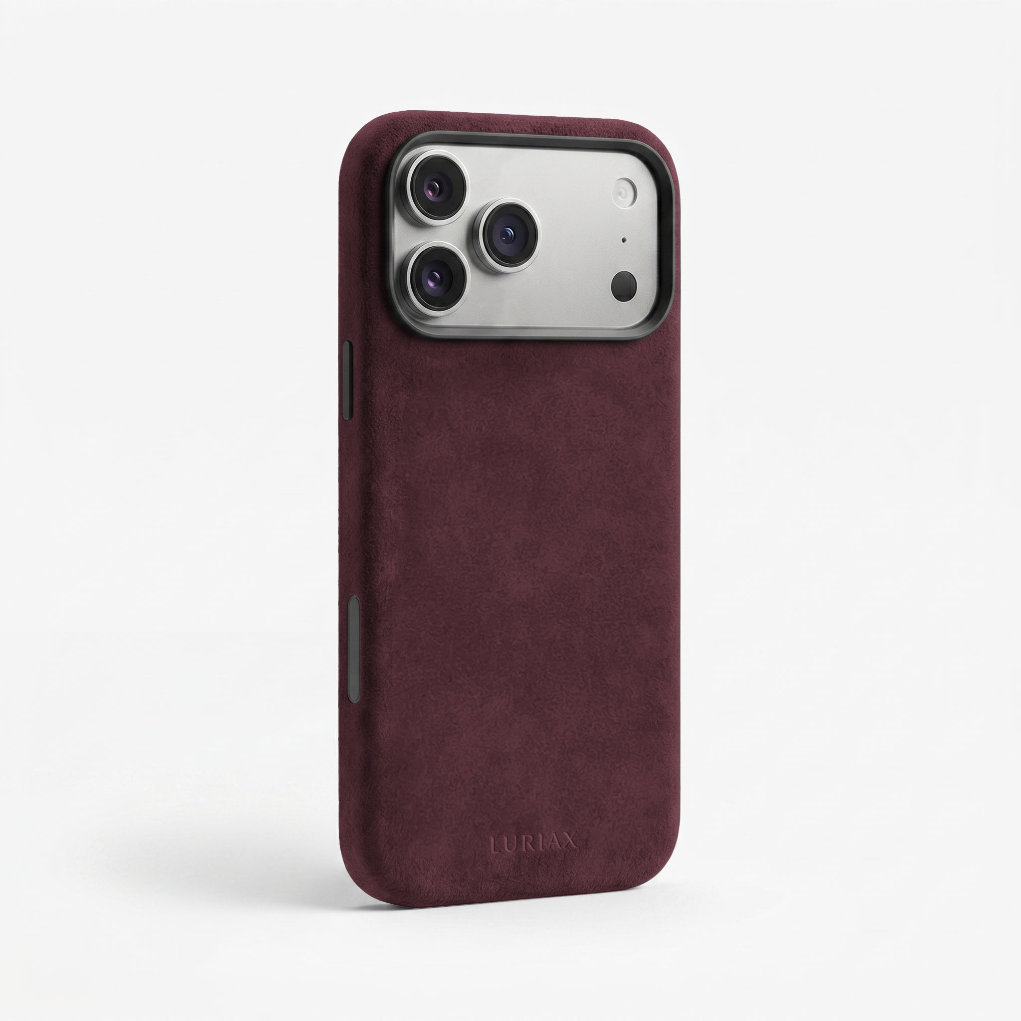 Luriax Alcantara Bordeaux iPhone 17 Pro Max Case — The Modern
