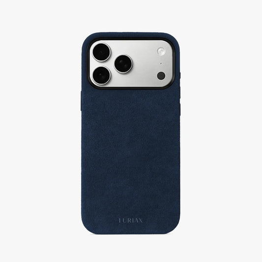 Alcantara iPhone 17 Pro Max Case in Midnight Blue by Luriax | Face