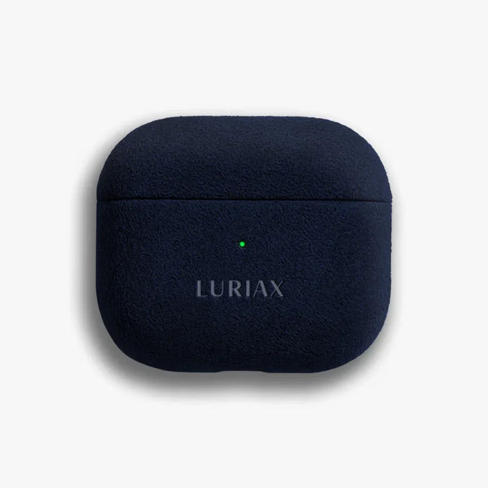 The AirPods 4 Case in Midnight Blue, Alcantara® — product view | Luriax