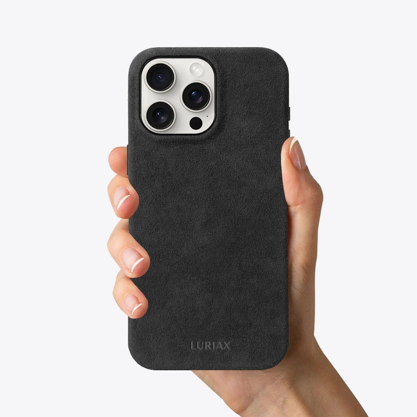 Luriax Classic Case for iPhone 15 Pro Max/Pro in Charcoal Black