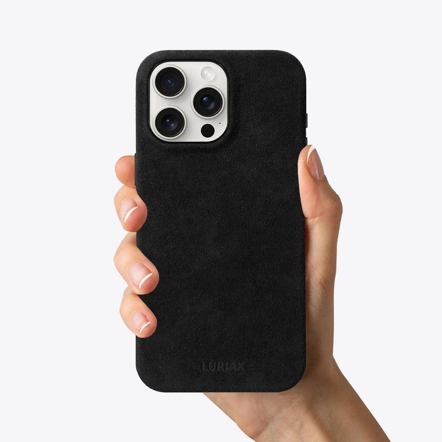 Luriax Classic Case for iPhone 15 Pro Max/Pro in Pure Black