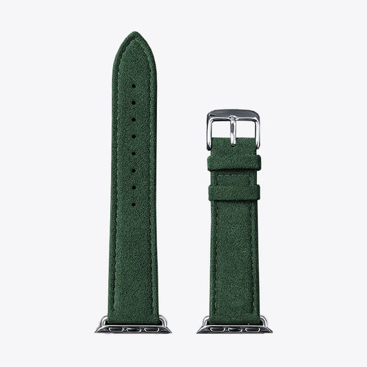 The Classic Band in British Racing Green, Alcantara® — flat lay | Luriax
