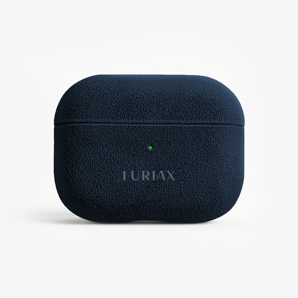 The AirPods Pro Case in Midnight Blue, Alcantara® — product view | Luriax
