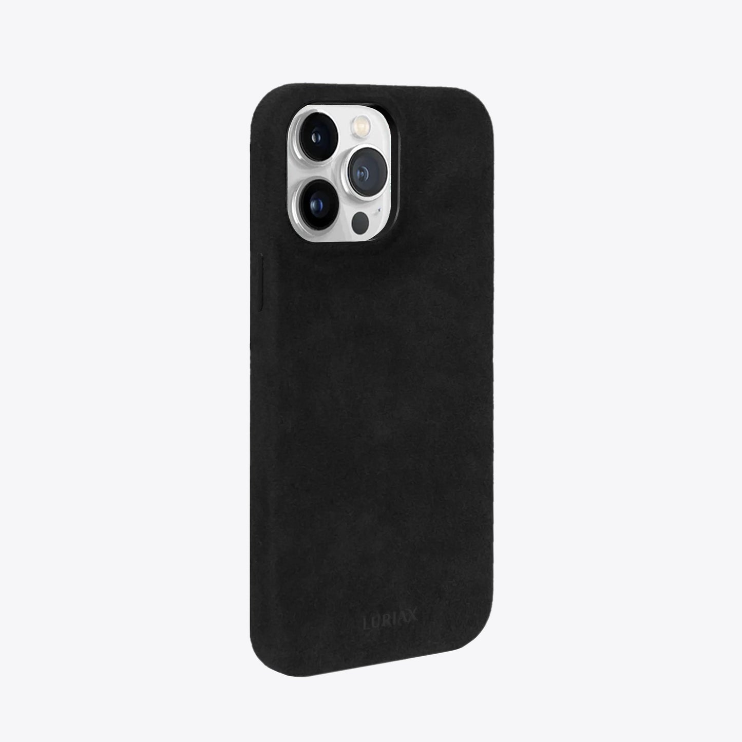Alcantara Suede iPhone 15 Pro Max Case in Pure Black