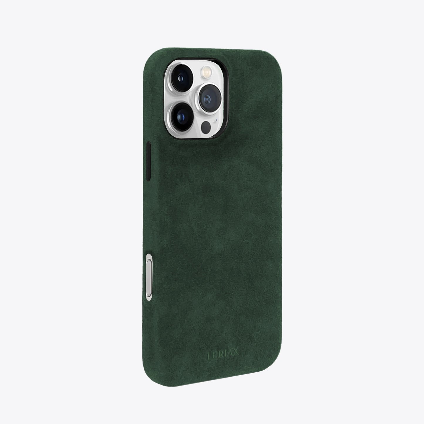 The Classic iPhone Case V2 - British Racing Green - Luriax Alcantara Suede Leather Fabric