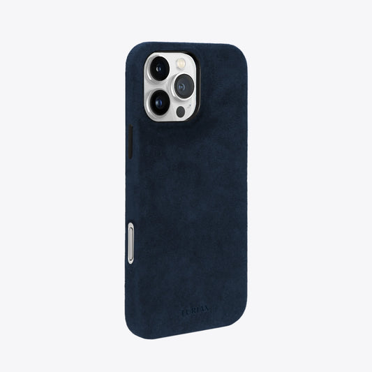 Alcantara Suede iPhone Case and Accessories - The Classic iPhone Case - Dark Blue - Luriax