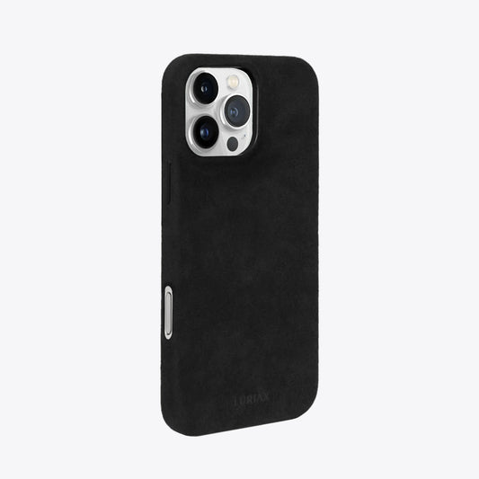 Alcantara Suede iPhone Case and Accessories - The Classic iPhone Case - Pure Black - Luriax