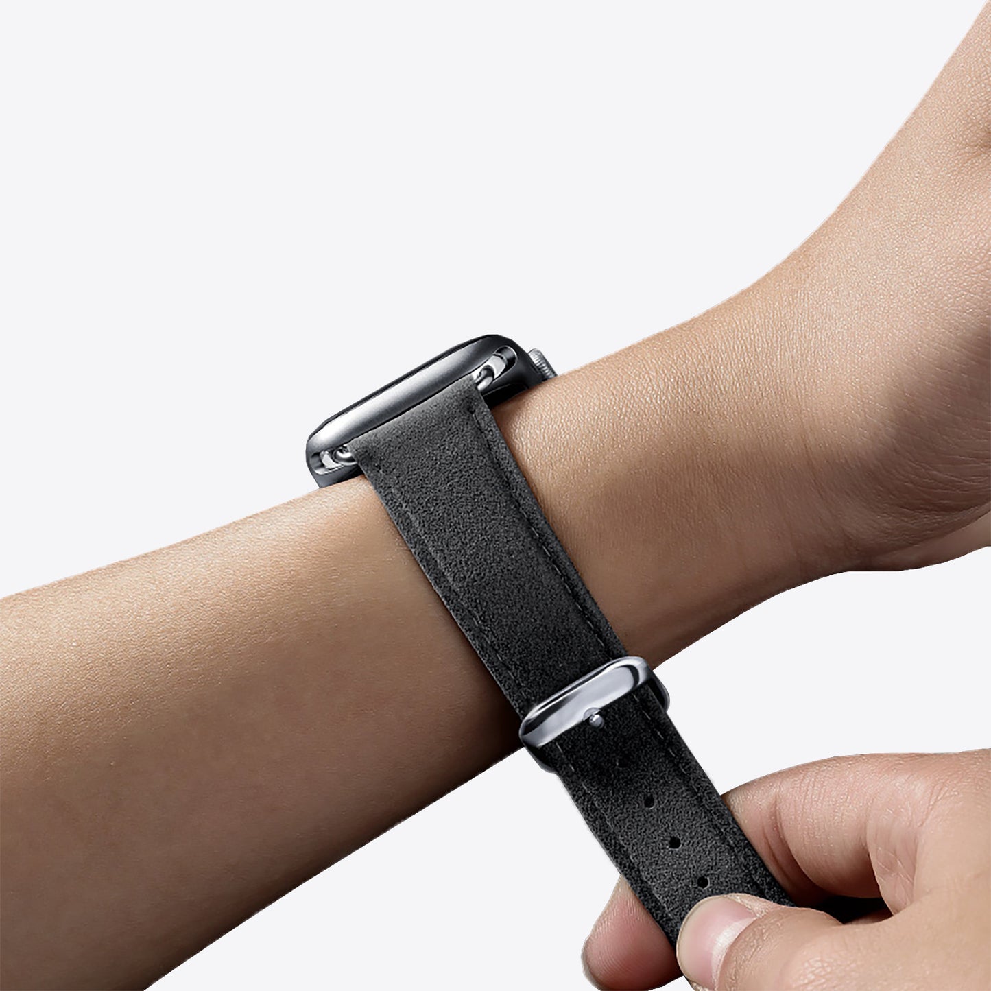 Luriax Classic Alcantara Band in Charcoal Black