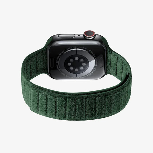 The Magnetic Band in British Racing Green, Alcantara® — back view | Luriax