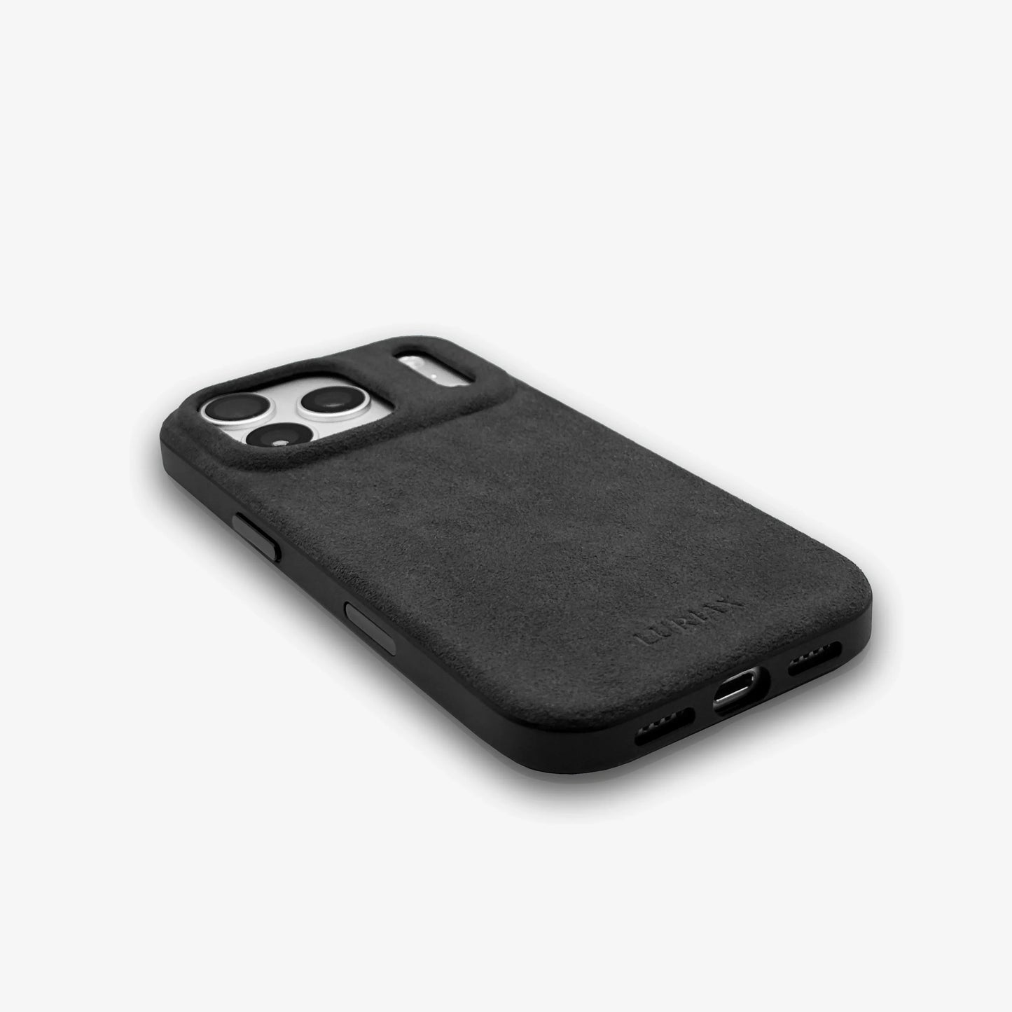The Alcantara Case iPhone 17 Pro Max | Black - Corner