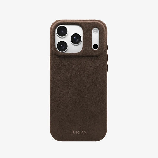 Luriax Alcantara Suede Case iPhone 17 Pro Max | Mocha- Front