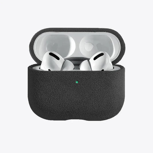 Alcantara Suede iPhone Case and Accessories - The AirPods Pro Case - Charcoal Black - Luriax