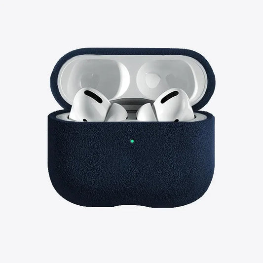 Alcantara Suede iPhone Case and Accessories - The AirPods Pro Case - Dark Blue - Luriax