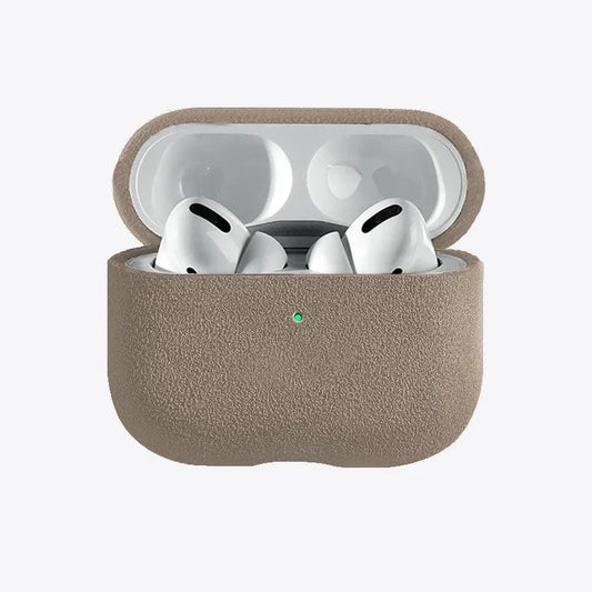 Alcantara Suede iPhone Case and Accessories - The AirPods Pro Case - Malibu Beige - Luriax