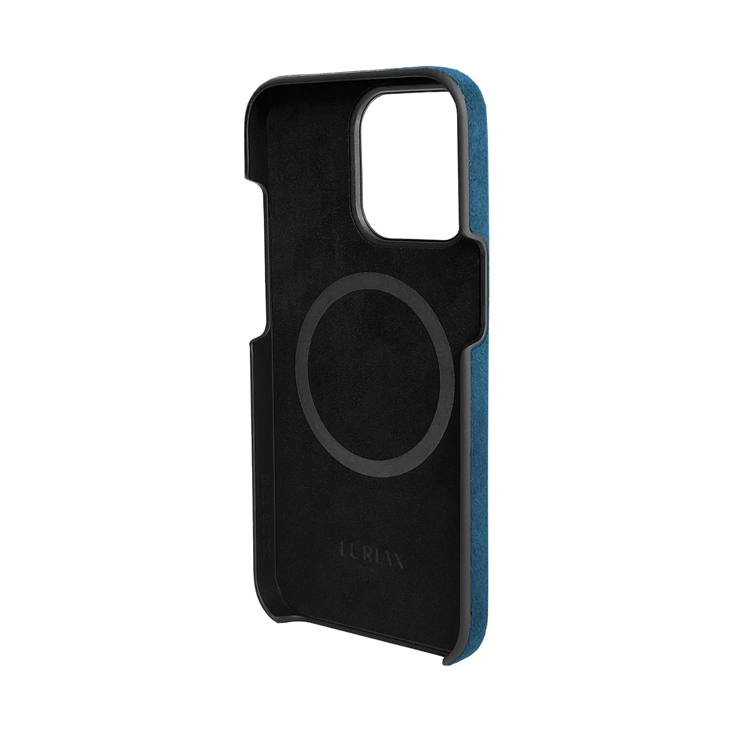 Alcantara Suede Leather iPhone Case and Accessories Collection - The Back Case - Prussian Blue - Luriax