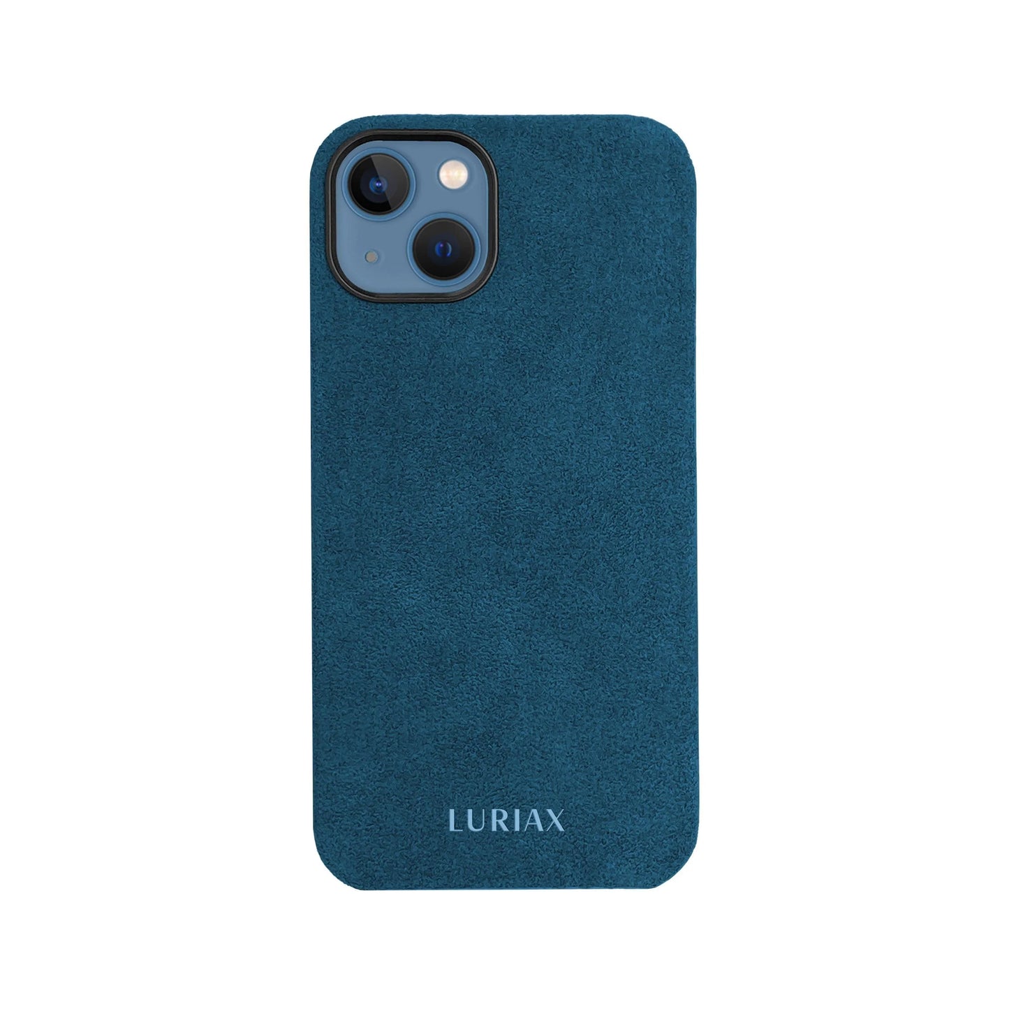 Alcantara Suede Leather iPhone Case and Accessories Collection - The Back Case - Prussian Blue - Luriax