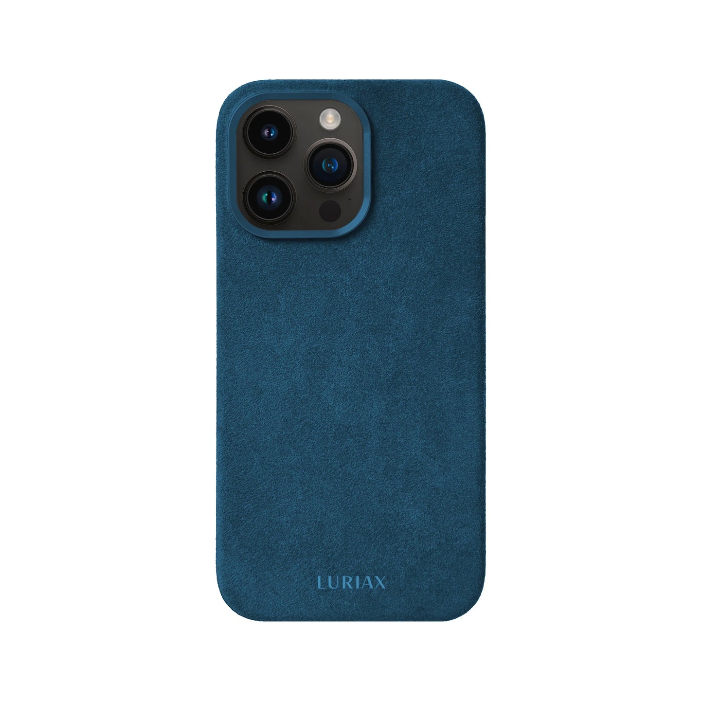 Alcantara Suede Leather iPhone Case and Accessories Collection - The Back Case - Prussian Blue - Luriax
