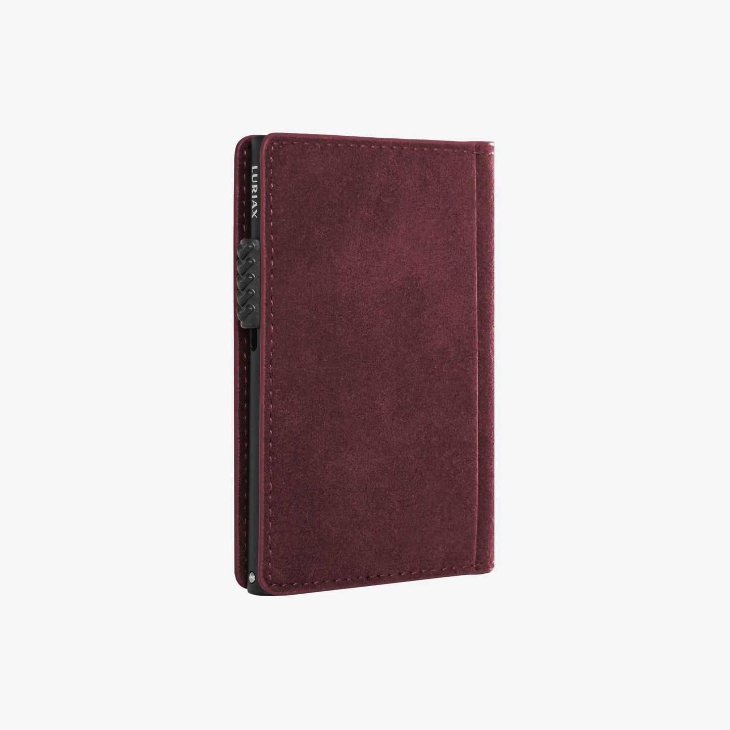 Alcantara Suede Leather iPhone Case and Accessories Collection - The Bifold Cardholder - Bordeaux - Luriax