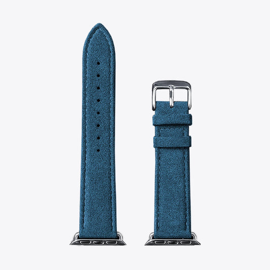 The Classic Band in Prussian Blue, Alcantara® — band detail | Luriax