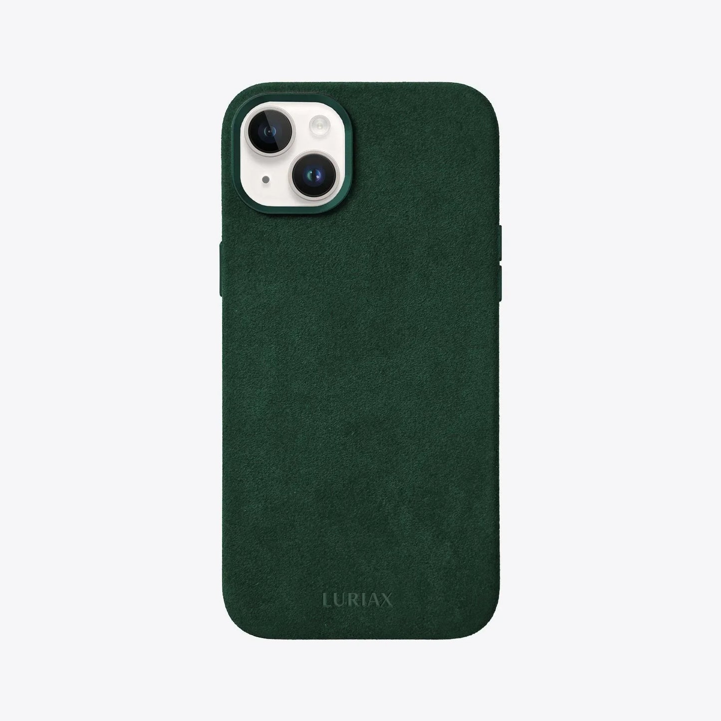 The Modern — iPhone 14 Case in British Racing Green, Alcantara® — product view | Luriax