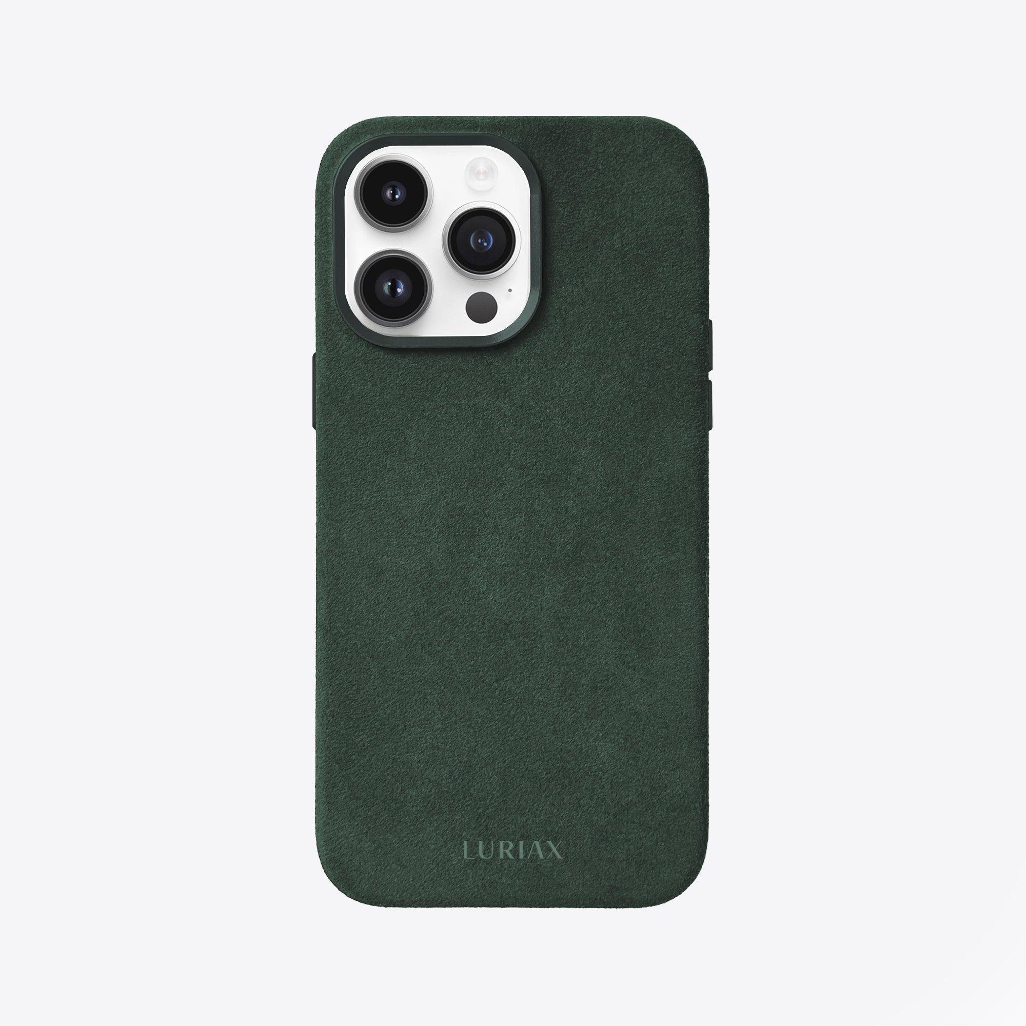 Alcantara iPhone 14 Case - Emerald Green | Luriax suede phone case