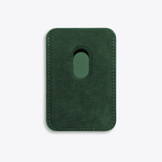 Luriax Alcantara Wallet in British Racing Green