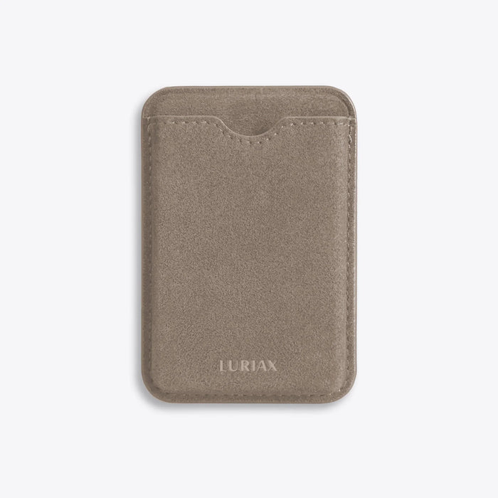 The MagSafe Wallet in Malibu Beige, Alcantara® — product view | Luriax