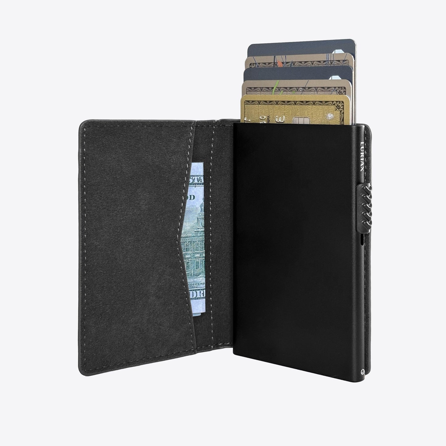 The Bifold Cardholder - Black Caviar - Luriax