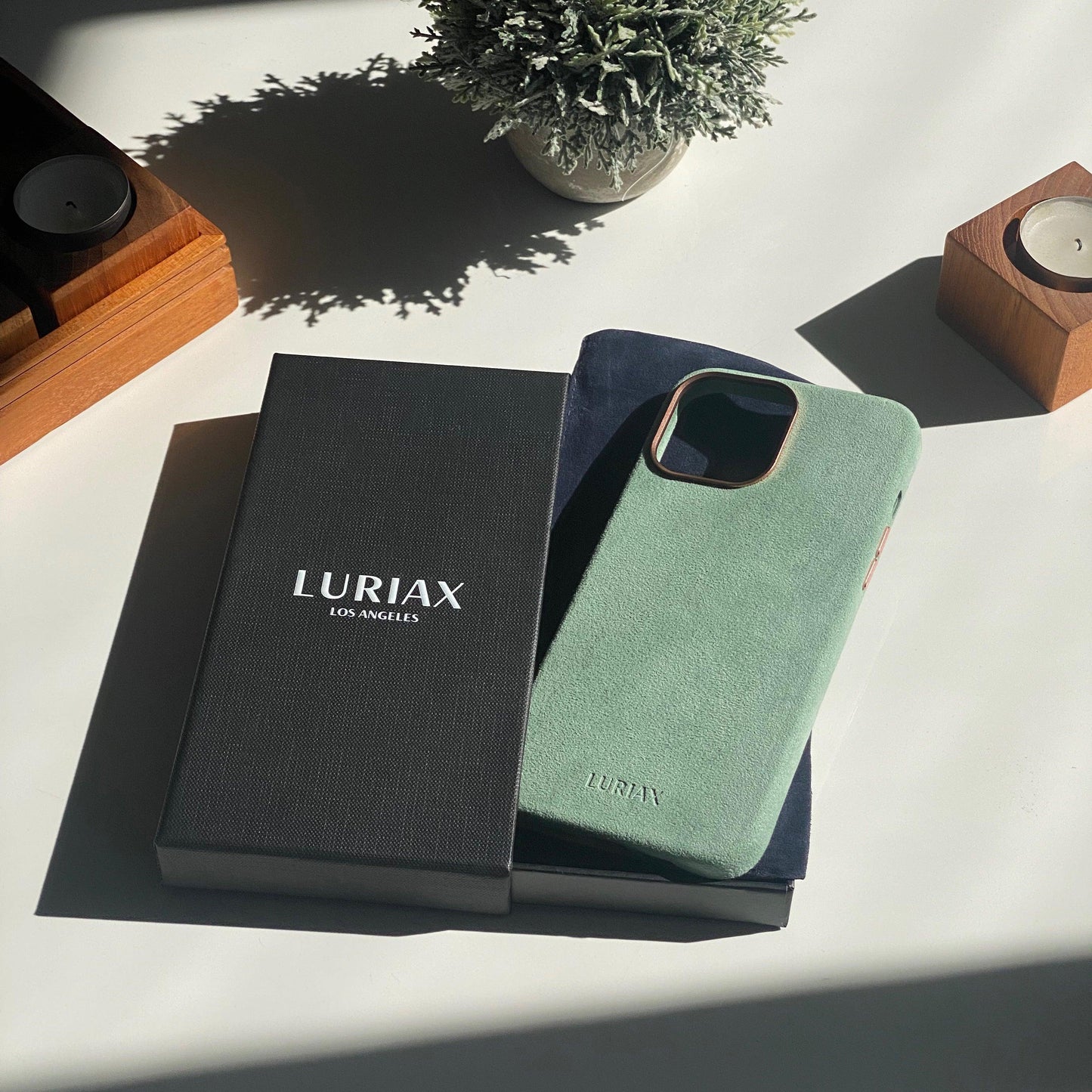 iPhone 13 Pro | Alcantara Case MagSafe | Mint iPhone Case | Luriax