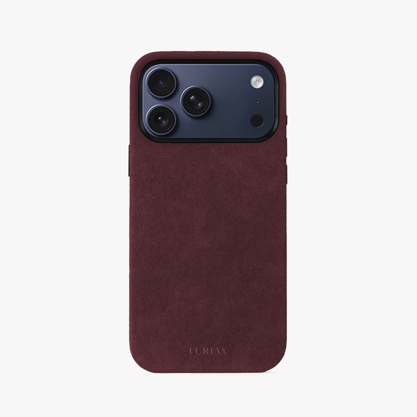 Luriax Alcantara Bordeaux iPhone 17 Pro Max Case — The Modern