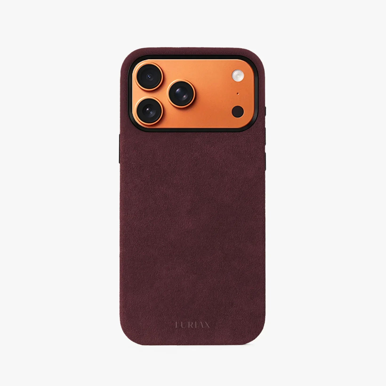 Luriax Alcantara Bordeaux iPhone 17 Pro Max Case — The Modern Luriax Alcantara Bordeaux iPhone 17 Pro Max Case — The Modern