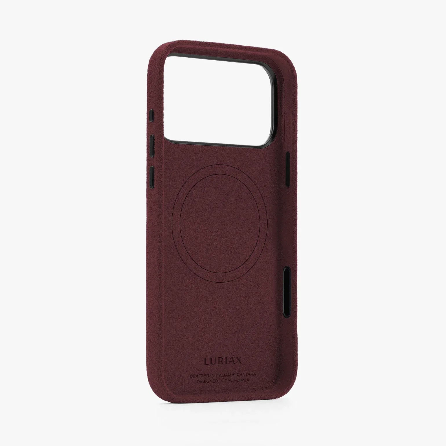 Luriax Alcantara Bordeaux iPhone 17 Pro Max Case — The Modern Luriax Alcantara Bordeaux iPhone 17 Pro Max Case — The Modern
