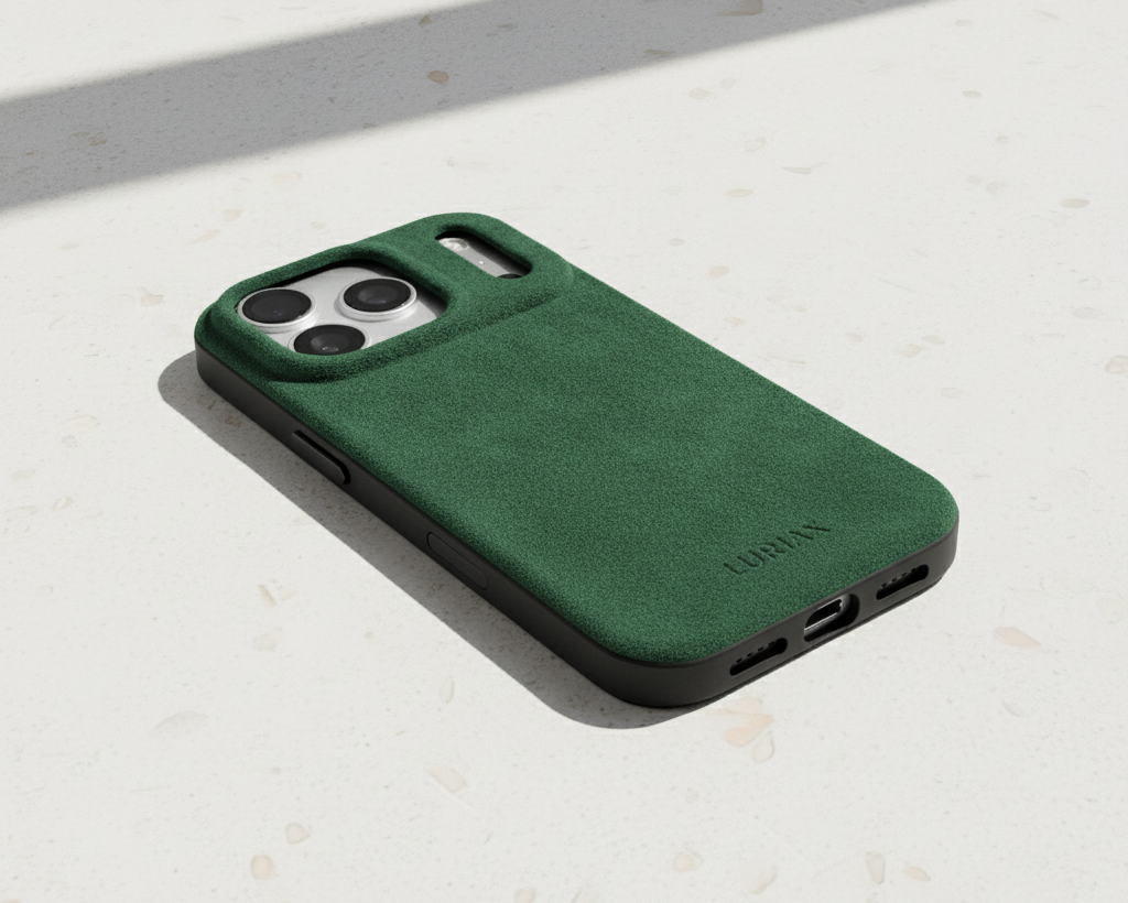 Alcantara iPhone 17 Pro Max Case in British Racing Green by Luriax  | Lifestyle