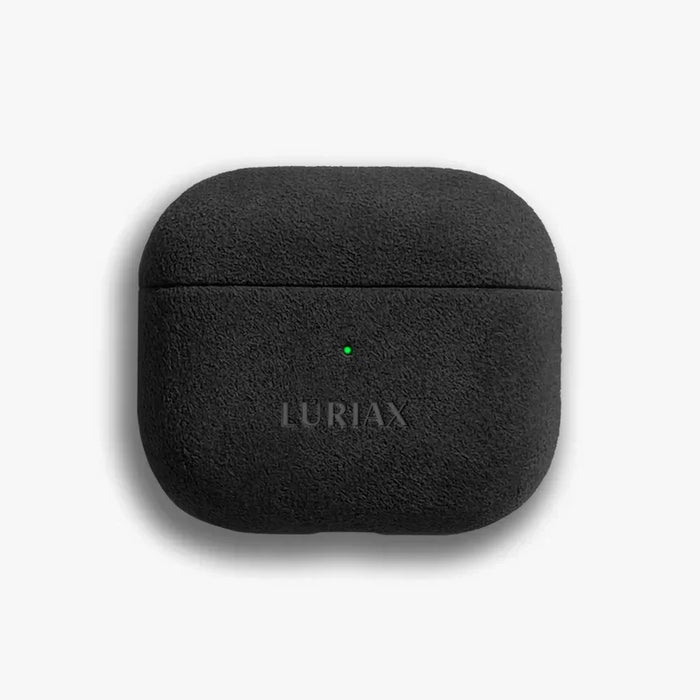 The AirPods 4 Case in Black Caviar, Alcantara® — product view | Luriax