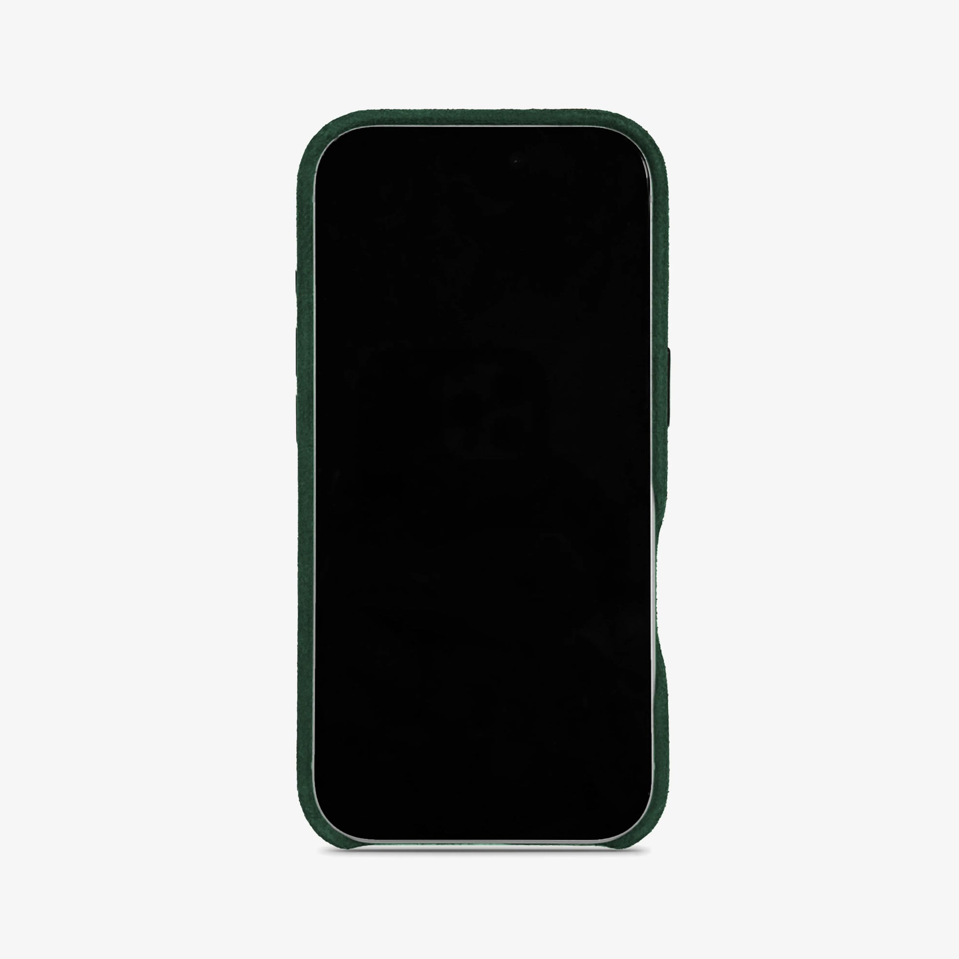 Luriax Signature Alcantara Suede iPhone 17 Pro Max Case in British Racing Green - Front
