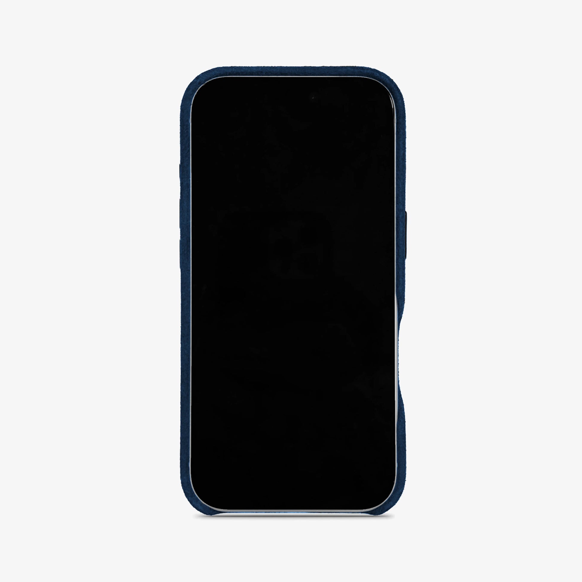 Luriax Signature Alcantara Suede iPhone 17 Pro Max Case in Midnight Blue - Front
