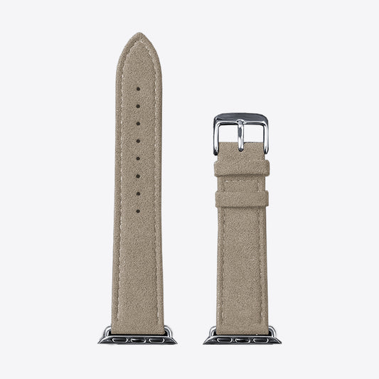 Luriax Classic Alcantara Apple Watch Band in Malibu Beige - Flat Straps