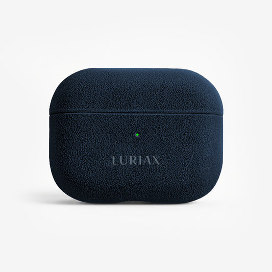 The AirPods Pro Case in Midnight Blue, Alcantara® — product view | Luriax