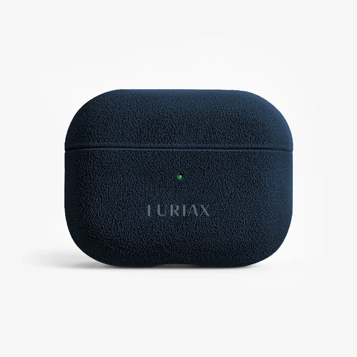 The AirPods Pro Case in Midnight Blue, Alcantara® — product view | Luriax