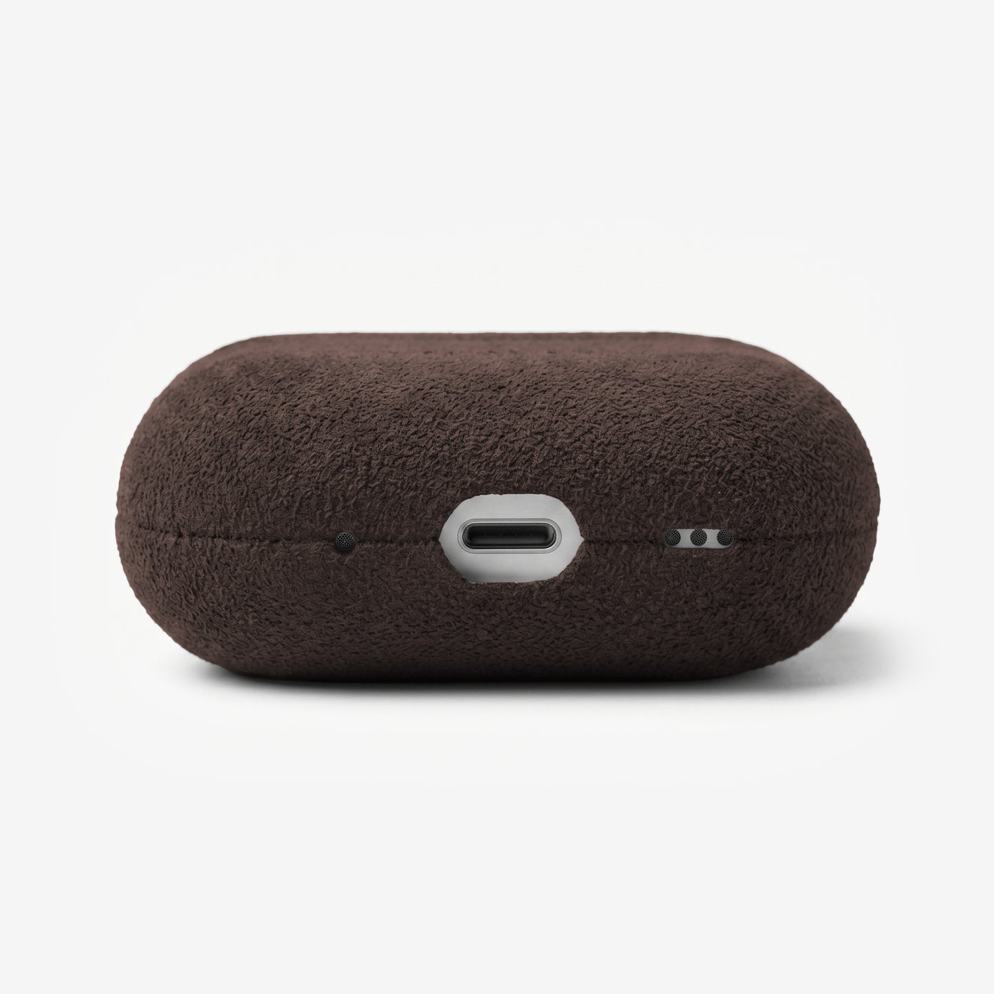 The AirPods Pro Case in Dark Brown, Alcantara® — bottom view | Luriax