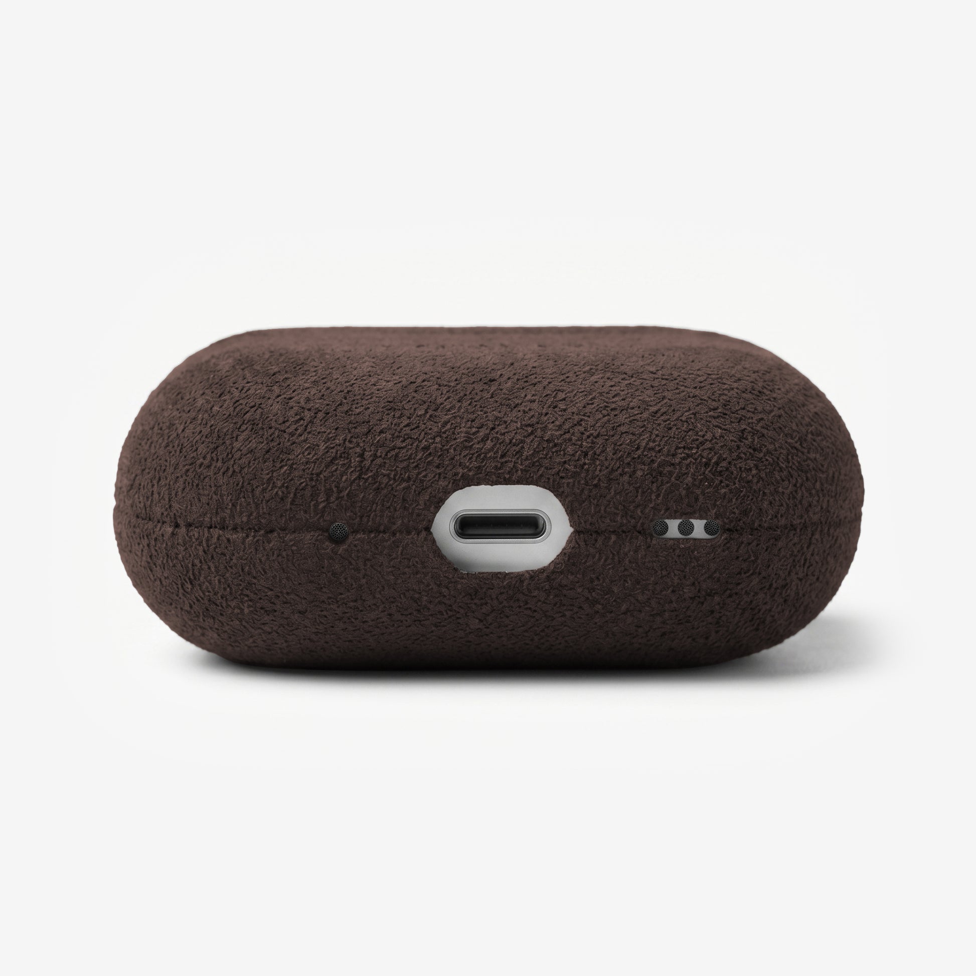 The AirPods Pro Case in Dark Brown, Alcantara® — bottom view | Luriax