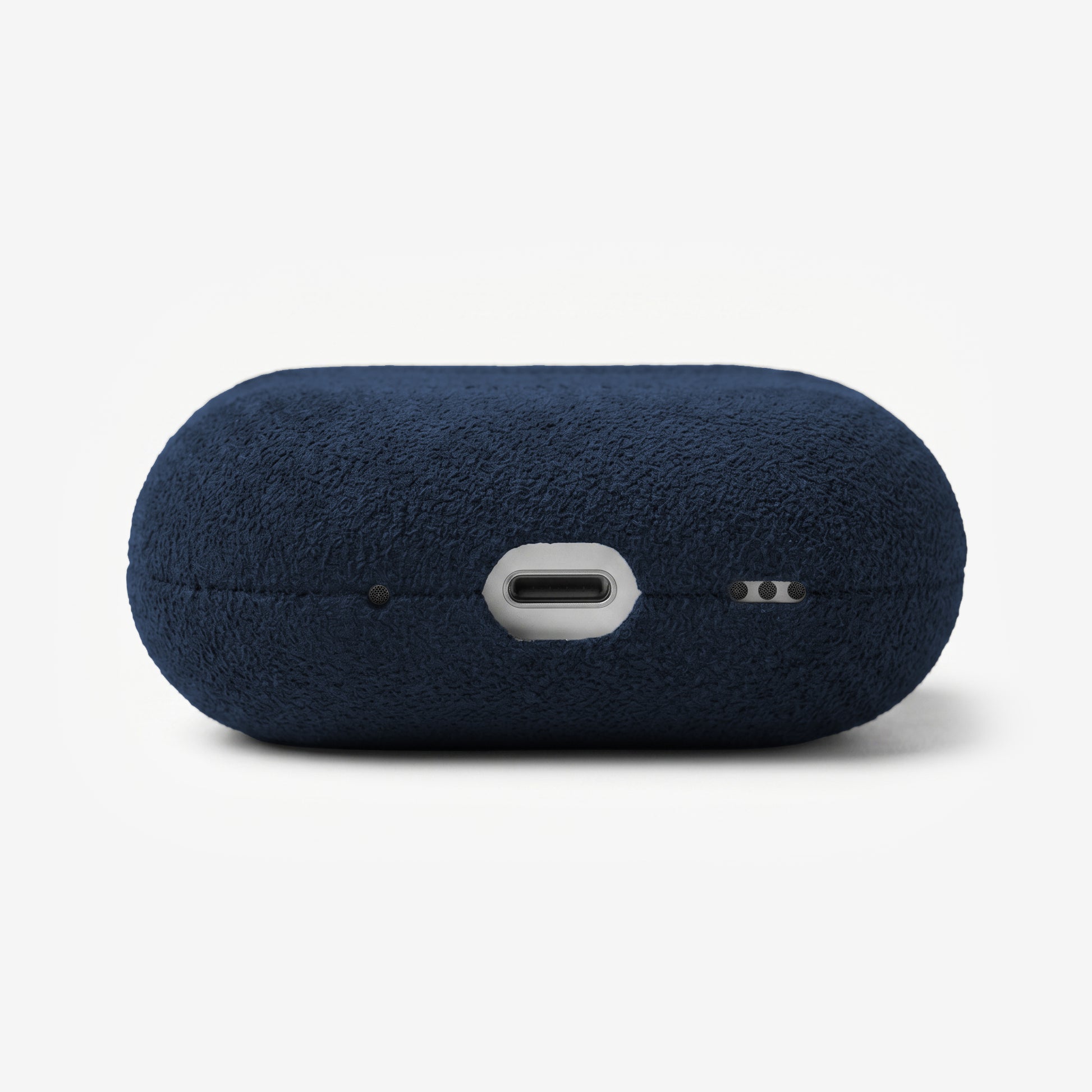 The AirPods Pro Case in Midnight Blue, Alcantara® — bottom view | Luriax