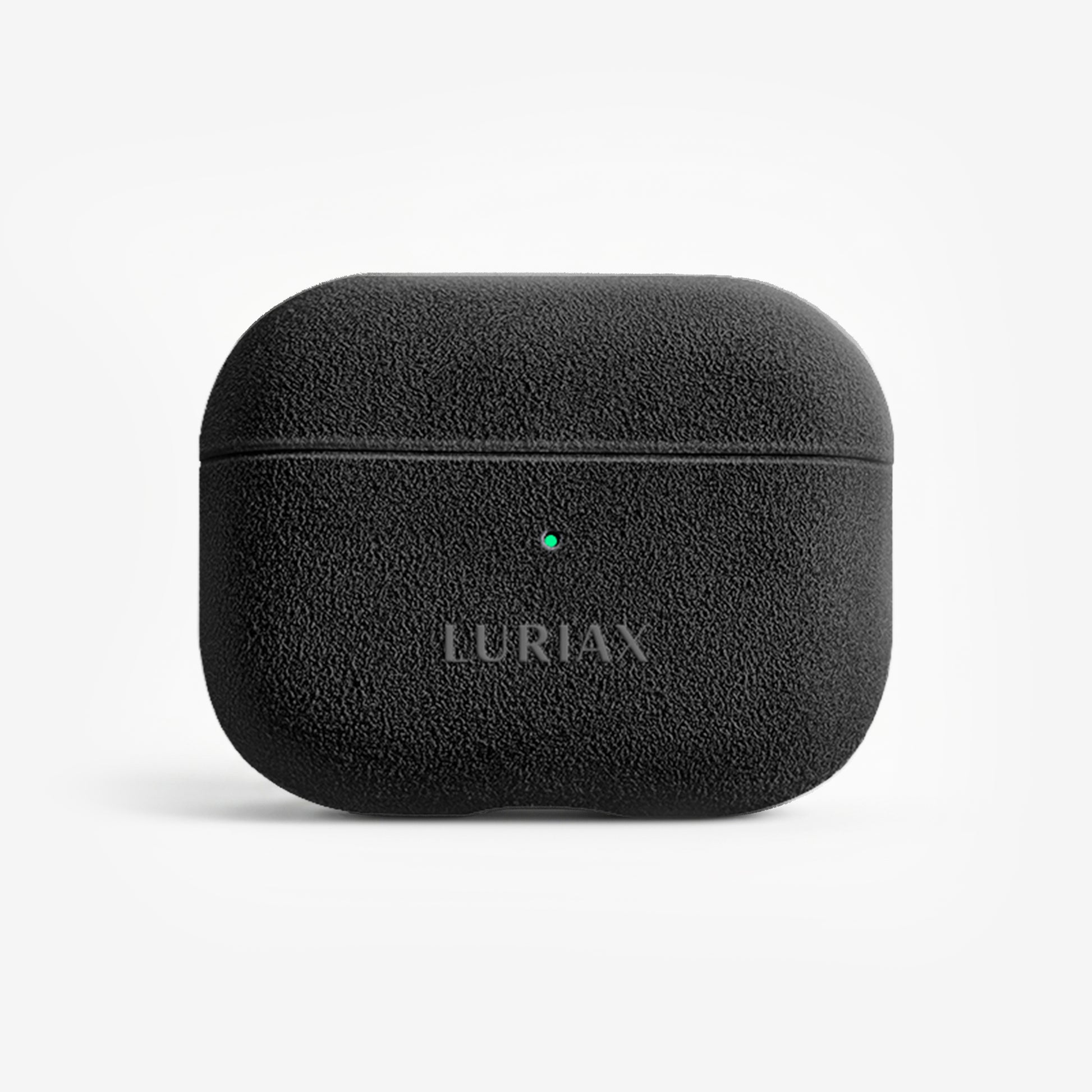 The AirPods Pro Case in Black Caviar, Alcantara® — product view | Luriax