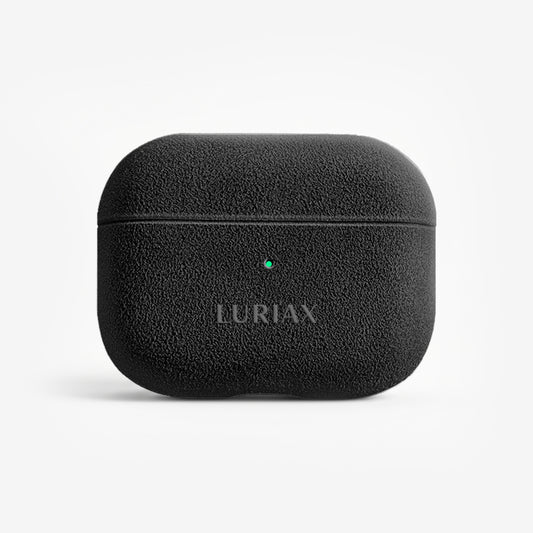 The AirPods Pro Case in Black Caviar, Alcantara® — product view | Luriax