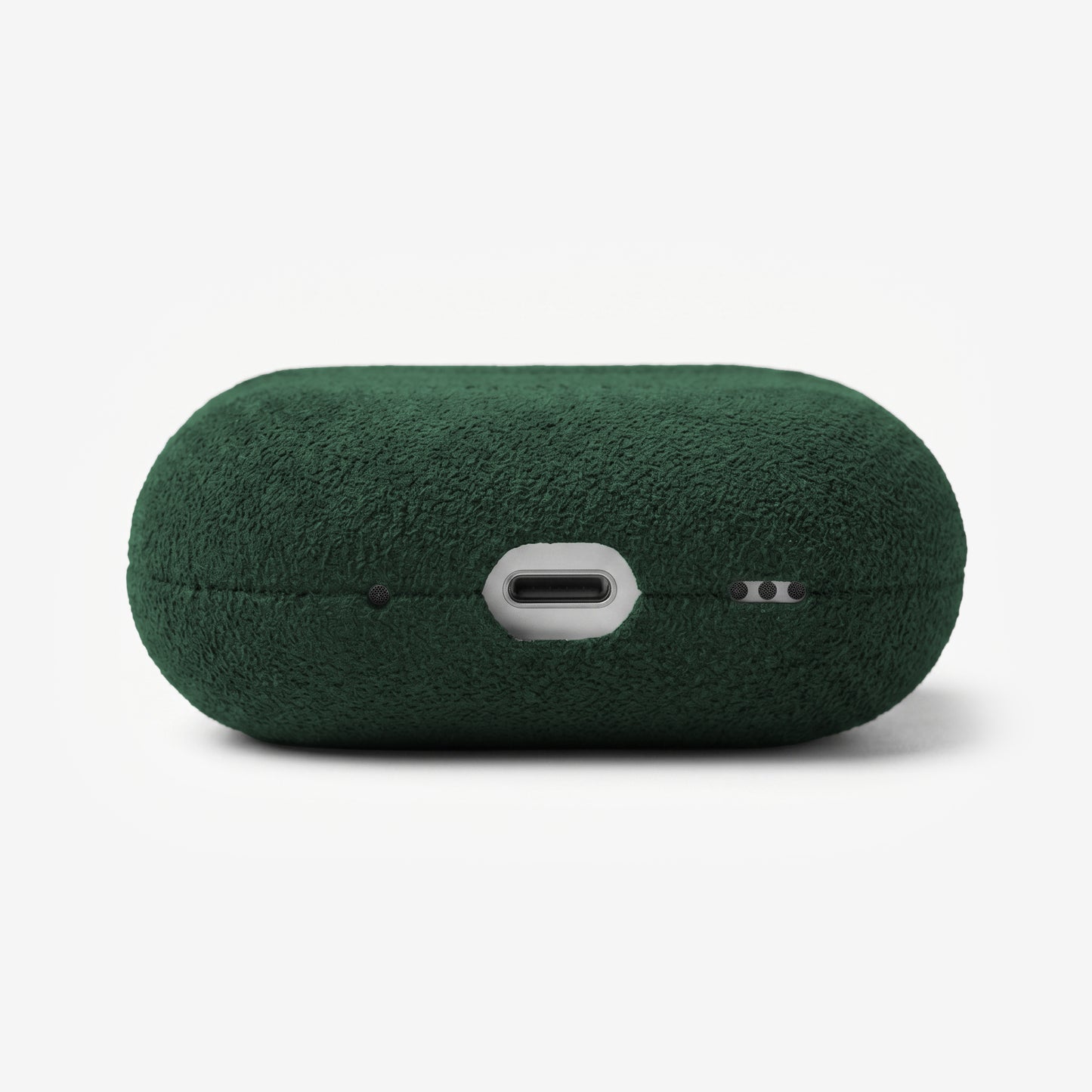 The AirPods Pro Case in British Racing Green, Alcantara® — bottom view | Luriax