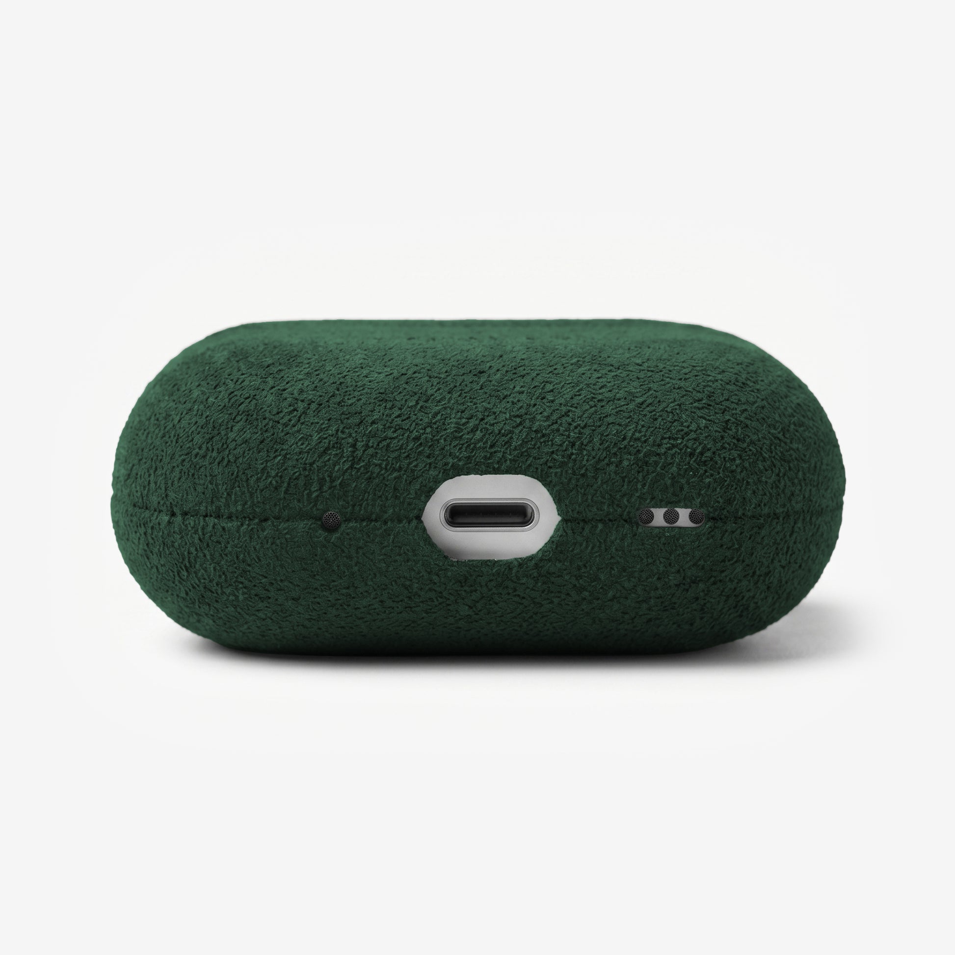 The AirPods Pro Case in British Racing Green, Alcantara® — bottom view | Luriax