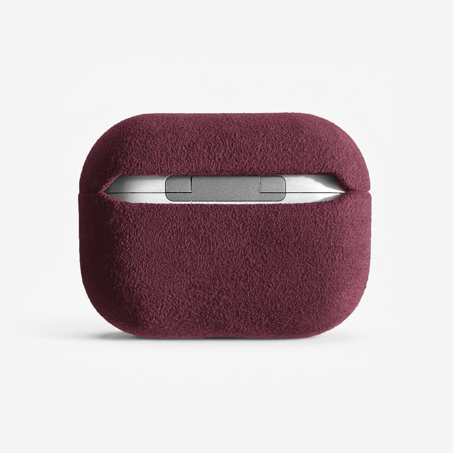 The AirPods Pro Case in Bordeaux, Alcantara® — back view | Luriax
