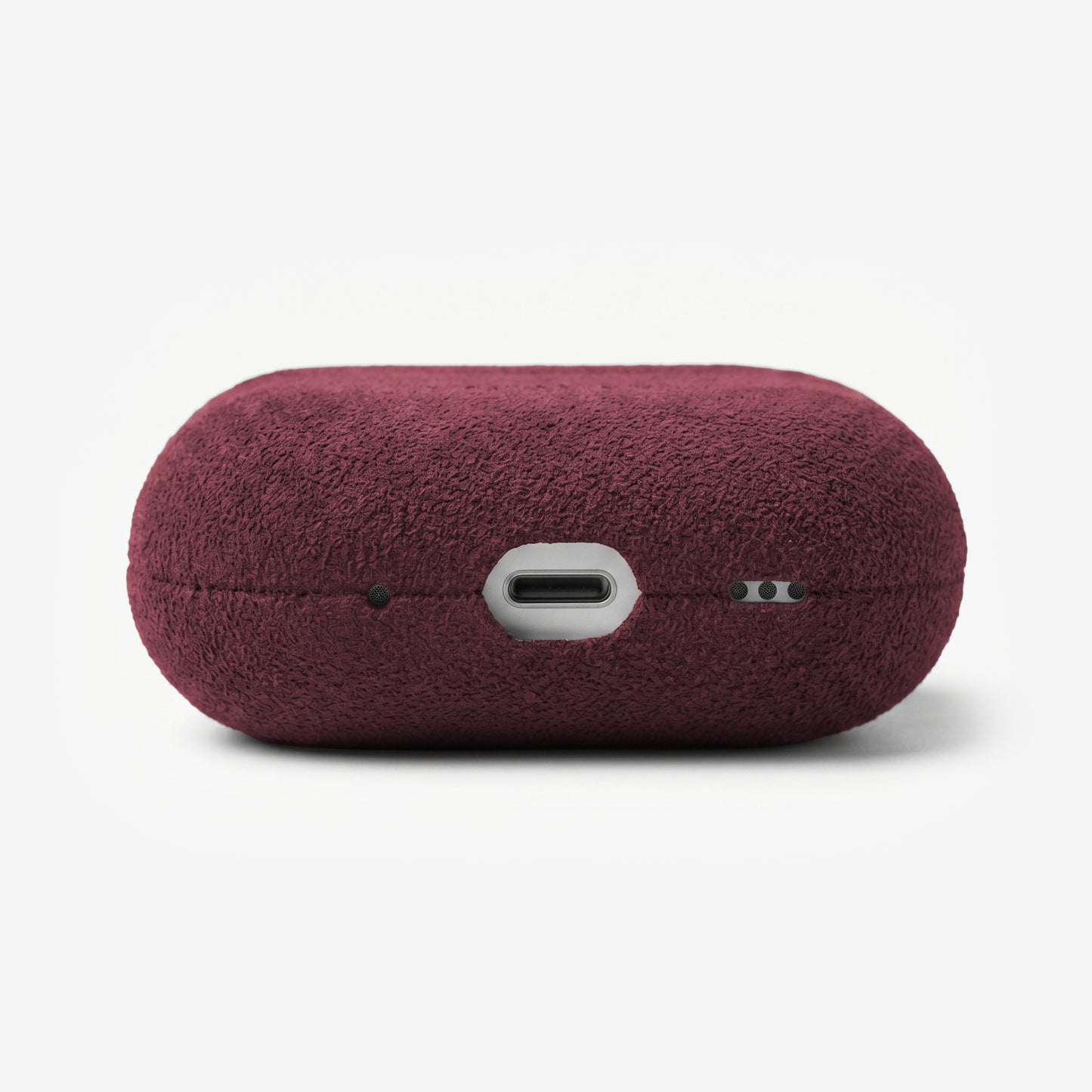 The AirPods Pro Case in Bordeaux, Alcantara® — bottom view | Luriax