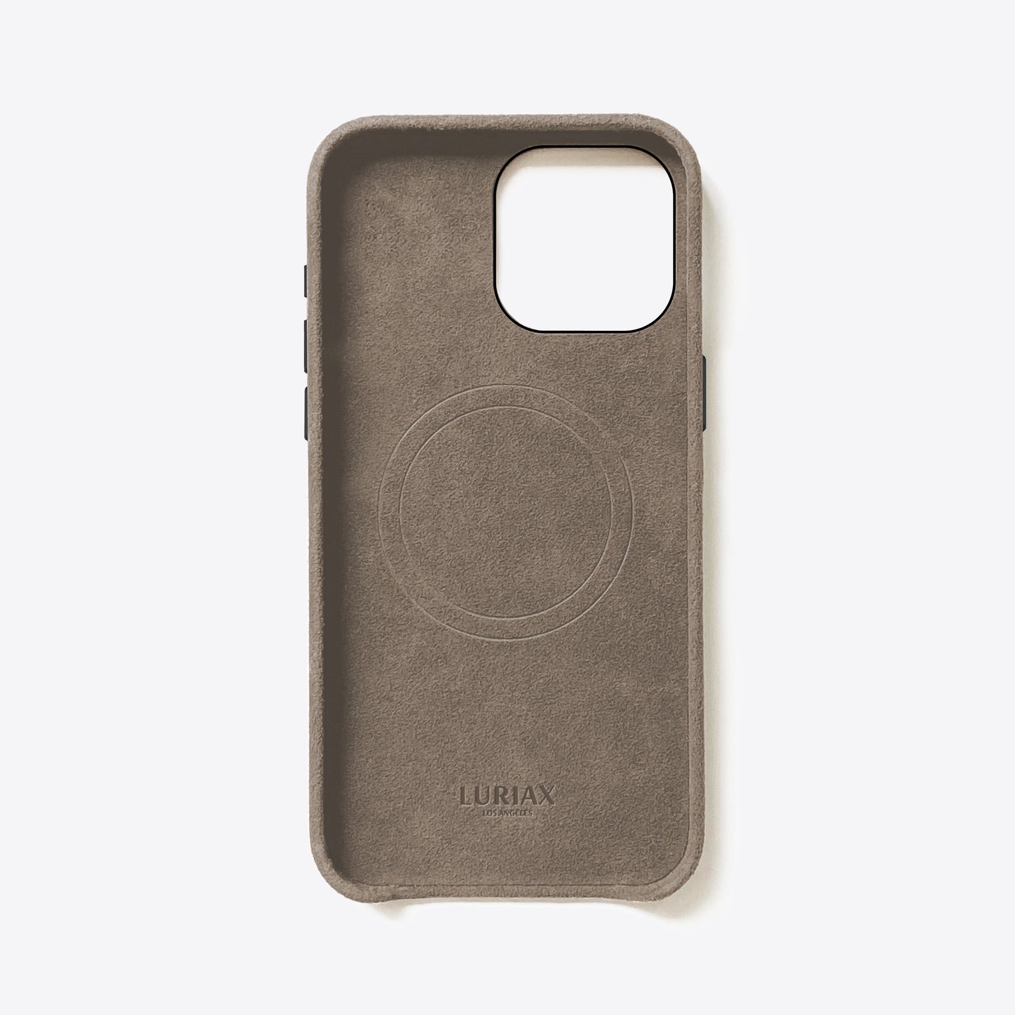 Alcantara Suede Leather iPhone 16 Pro Max Case - The Classic iPhone Case V2 - Malibu Beige - Luriax