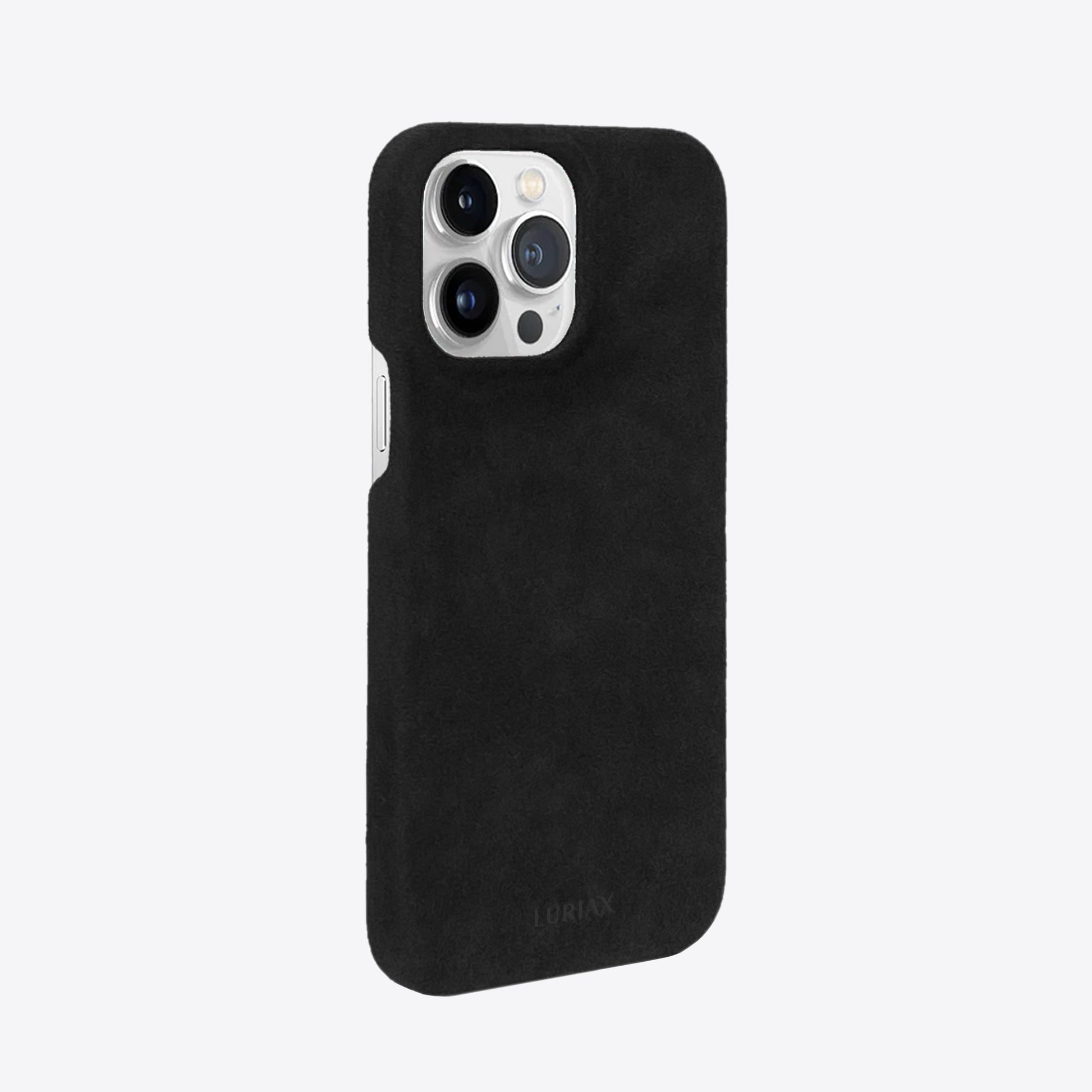 The Sport iPhone Case - Pure Black - Luriax Alcantara Suede Leather Fabric